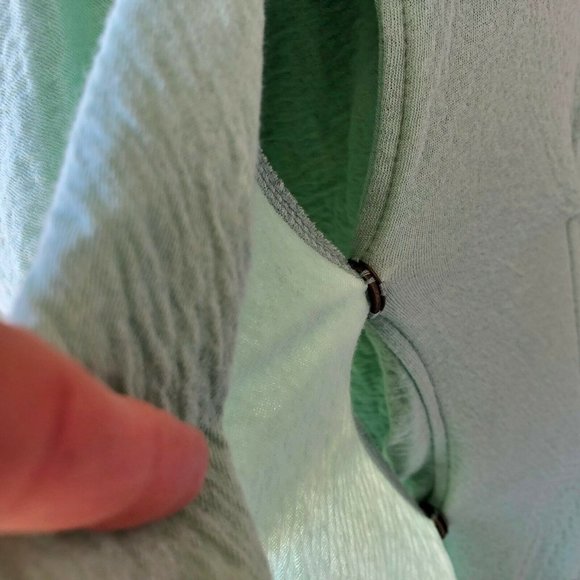 Evy's Tree Kristina Waterfall Top Jacket Shawl Collar V-Neck Sage Green XS Long- - Picture 4 of 8